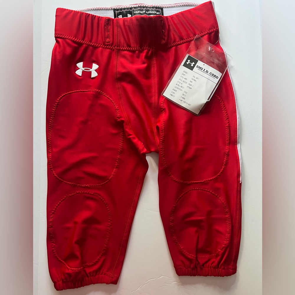 NWT Mens Under Armour Authentic Football Pants Red Size Large
